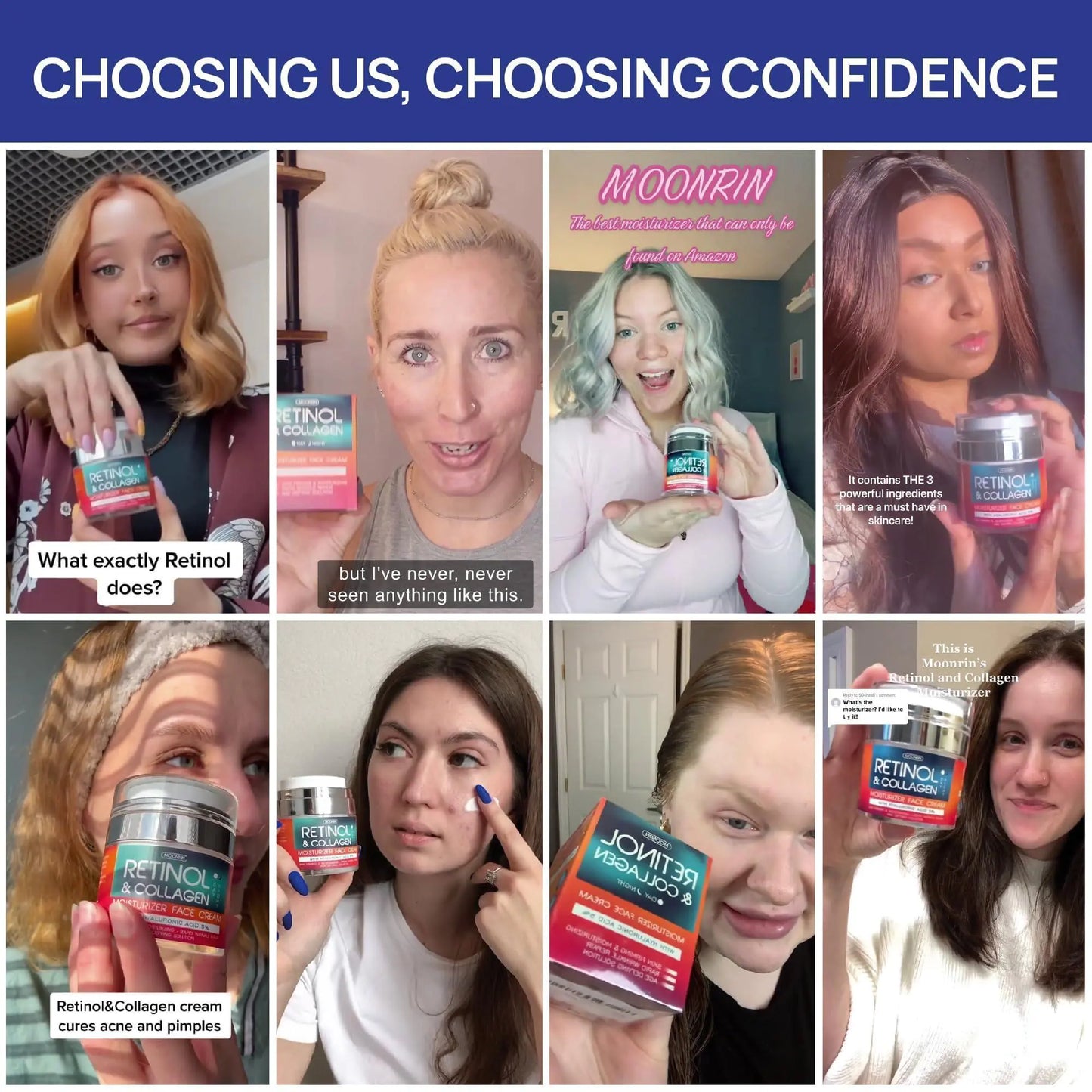 Retinol Cream for Face – Collagen & Hyaluronic Acid Moisturizer