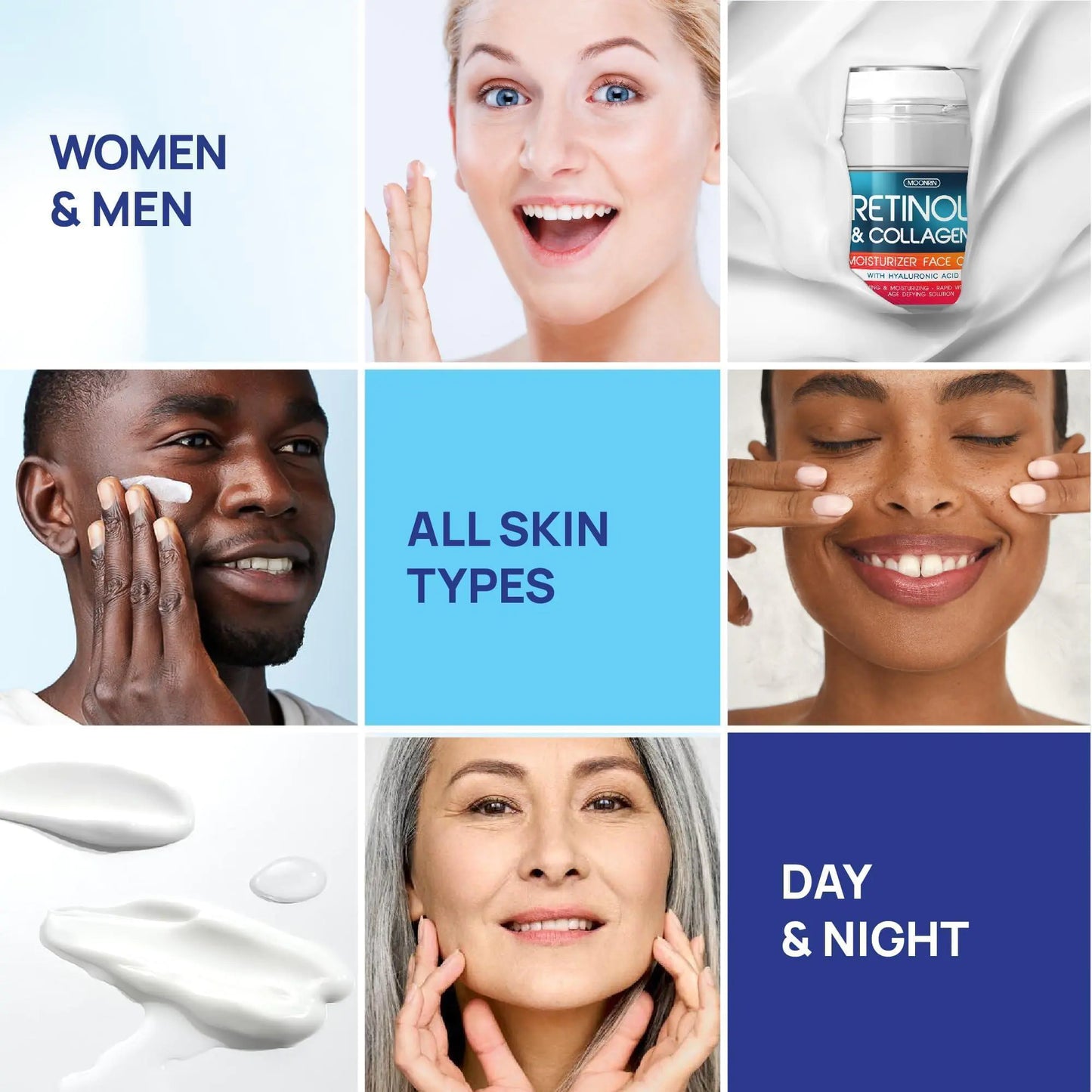 Retinol Cream for Face – Collagen & Hyaluronic Acid Moisturizer